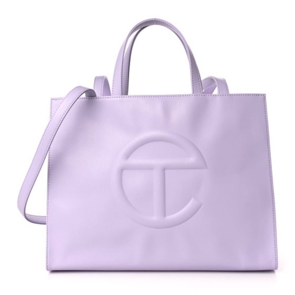 TELFAR 
Vegan Leather Medium Shopping Bag Lavender